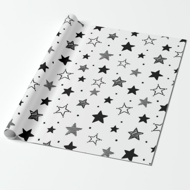 Papel De Regalo Patrón de estrellas (Desenrollado)