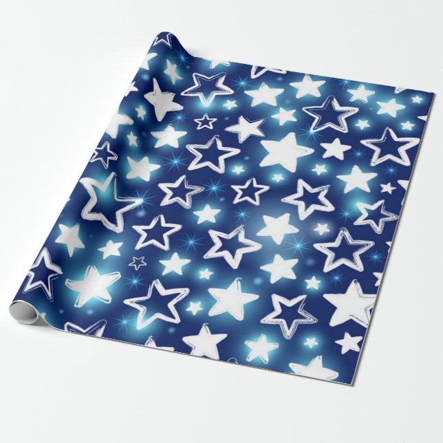 Papel De Regalo Patrón de estrellas (Desenrollado)