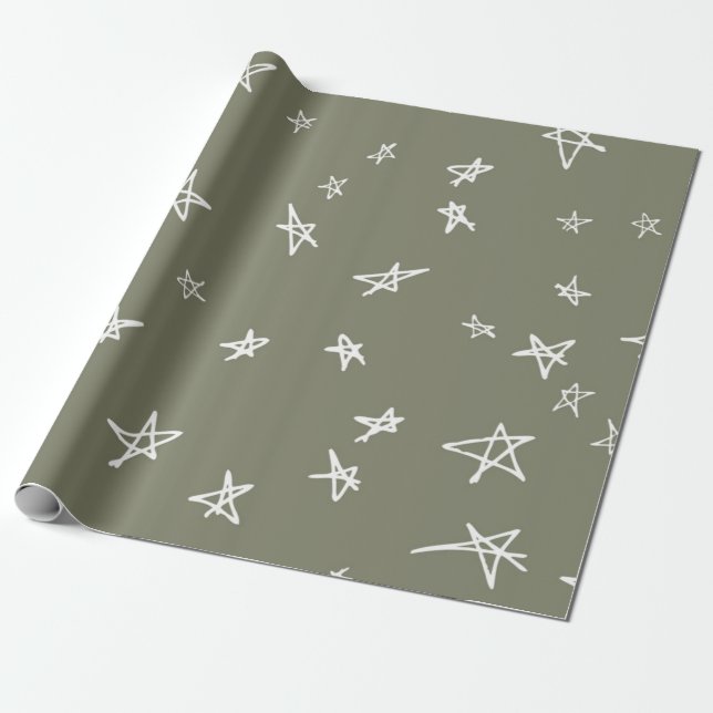 Papel De Regalo Patrón de estrellas (Desenrollado)