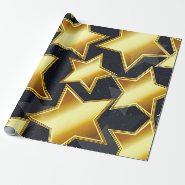 Papel De Regalo Patrón de estrellas (Desenrollado)