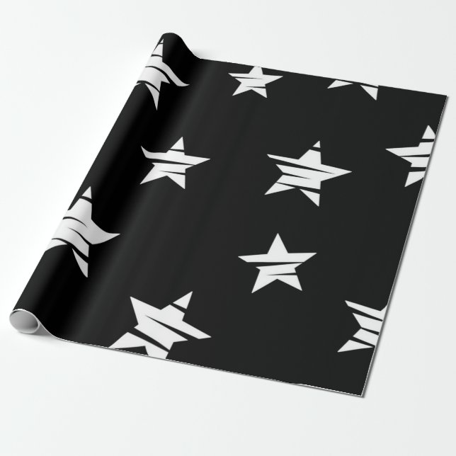 Papel De Regalo Patrón de estrellas (Desenrollado)