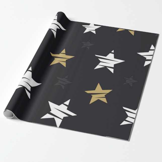 Papel De Regalo Patrón de estrellas (Desenrollado)