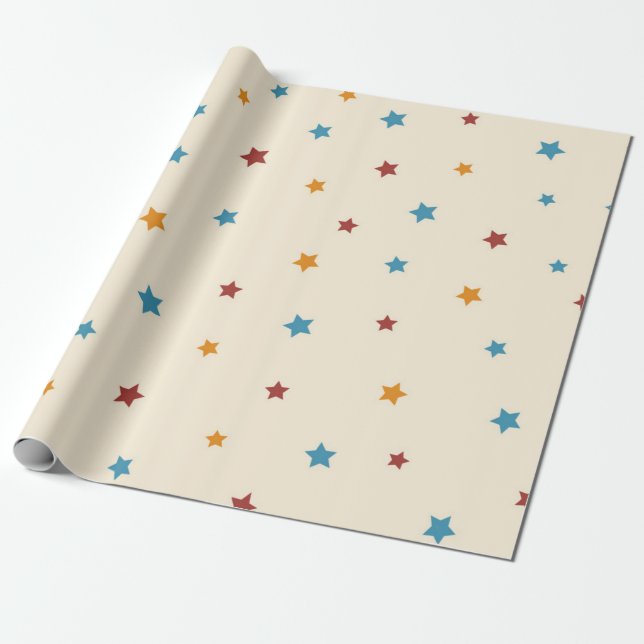 Papel De Regalo Patrón de estrellas (Desenrollado)