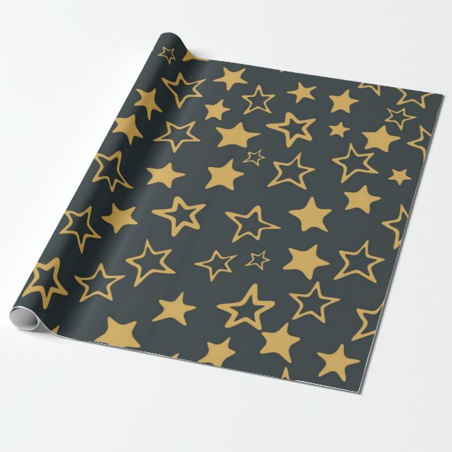 Papel De Regalo Patrón de estrellas (Desenrollado)