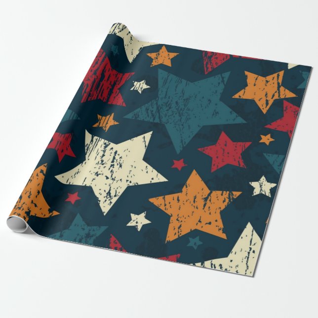 Papel De Regalo Patrón de estrellas (Desenrollado)