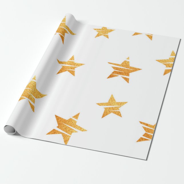 Papel De Regalo Patrón de estrellas (Desenrollado)