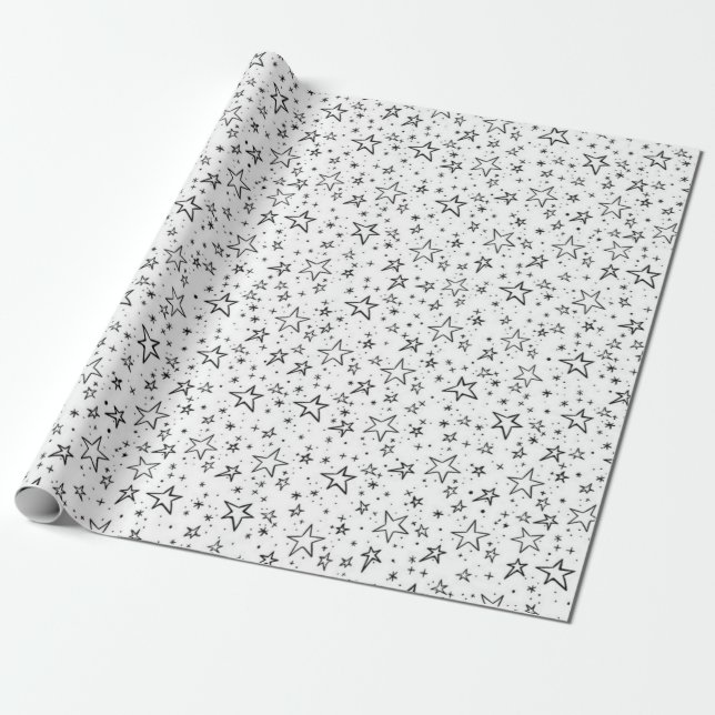 Papel De Regalo Patrón de estrellas (Desenrollado)