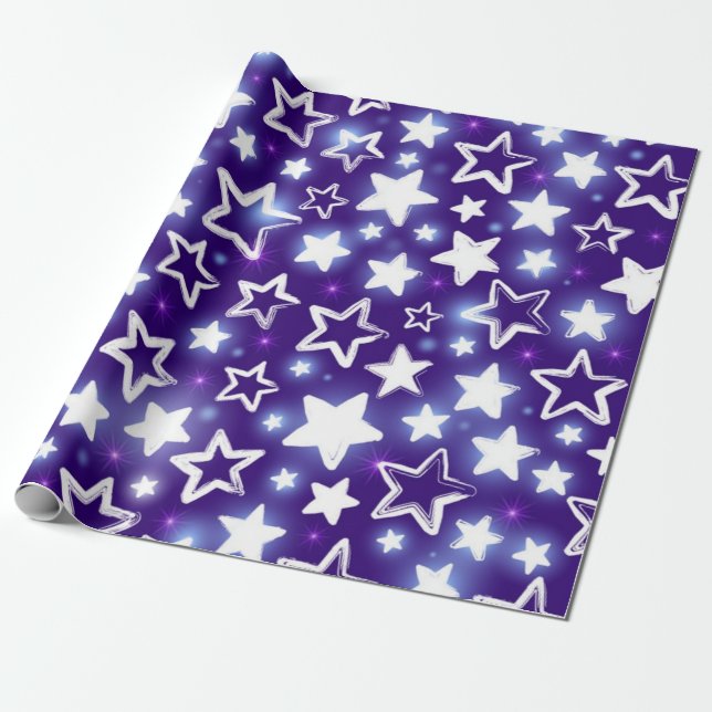 Papel De Regalo Patrón de estrellas (Desenrollado)