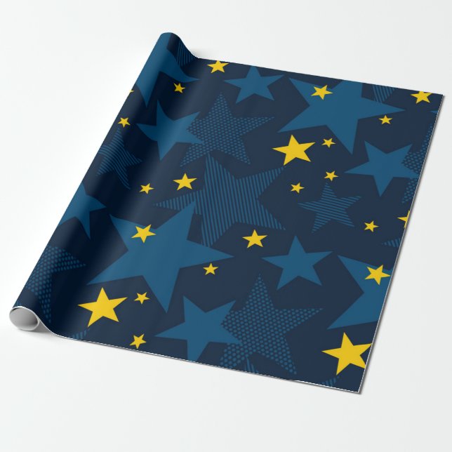 Papel De Regalo Patrón de estrellas (Desenrollado)