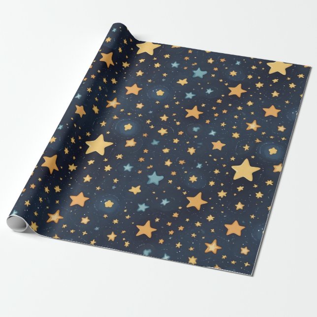 Papel De Regalo Patrón de estrellas (Desenrollado)