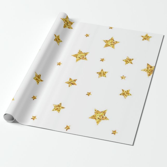 Papel De Regalo Patrón de estrellas (Desenrollado)