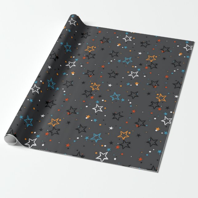Papel De Regalo Patrón de estrellas (Desenrollado)