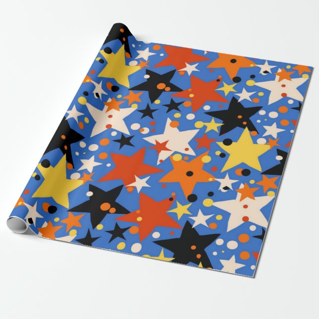 Papel De Regalo Patrón de estrellas (Desenrollado)