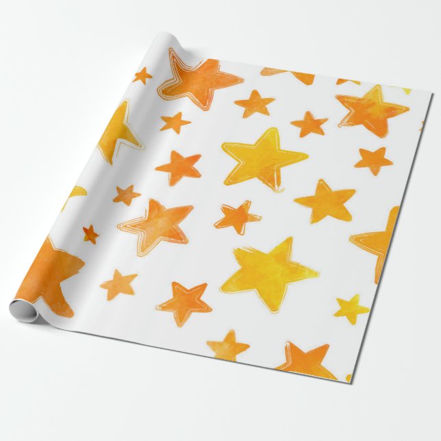 Papel De Regalo Patrón de estrellas (Desenrollado)