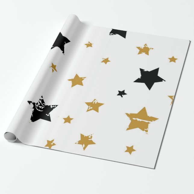 Papel De Regalo Patrón de estrellas (Desenrollado)
