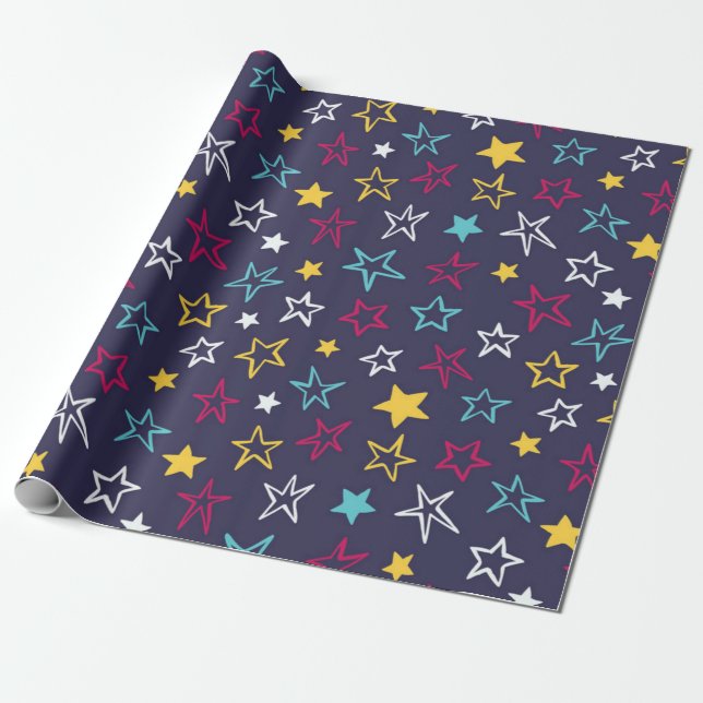 Papel De Regalo Patrón de estrellas (Desenrollado)