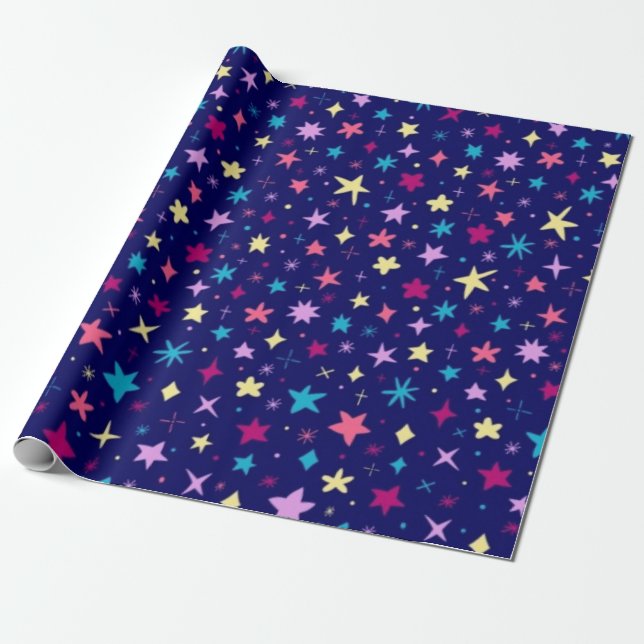 Papel De Regalo Patrón de estrellas (Desenrollado)