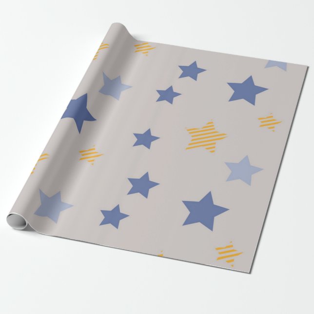 Papel De Regalo Patrón de estrellas (Desenrollado)
