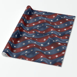 Papel De Regalo Patrón de estrellas de la bandera estadounidense a