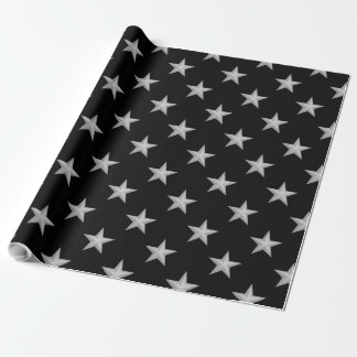Papel De Regalo Patrón de Estrellas de Plata