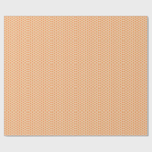 Papel De Regalo Patrón de estrellas doradas/Naranjas