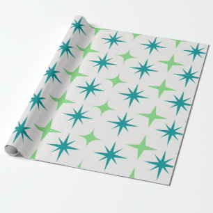 Papel De Regalo Patrón de explosiones de estrellas retro de mediad