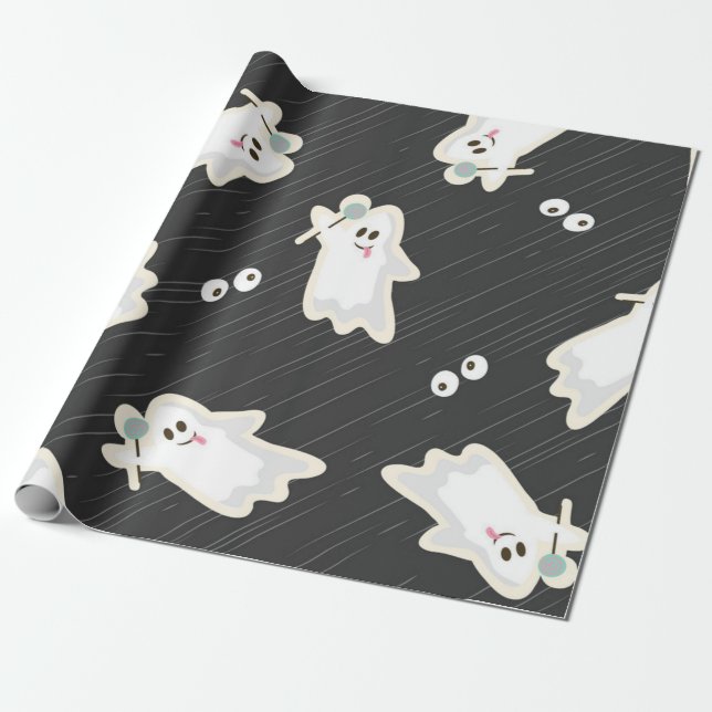 Papel De Regalo Patrón de fantasma (Desenrollado)