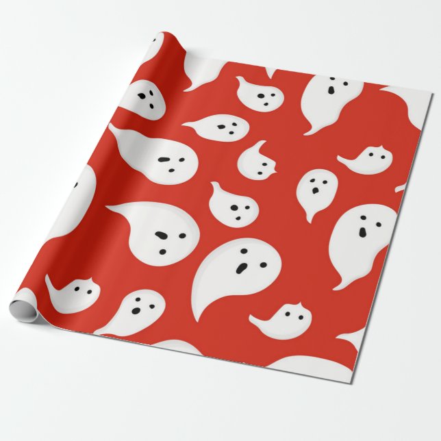 Papel De Regalo Patrón de fantasma (Desenrollado)