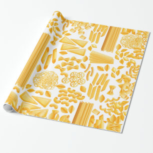 Papel De Regalo patrón de fideos de impresión de pasta divertida