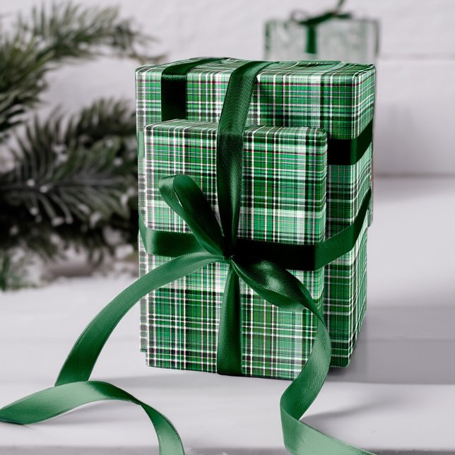 Papel De Regalo Patrón de fieltro rojo y blanco acogedor (Cozy Red and White Plaid Flannel Pattern Wrapping Paper)