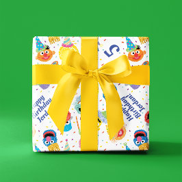 Papel De Regalo Patrón de Fiesta de Crayon Sesame Pals