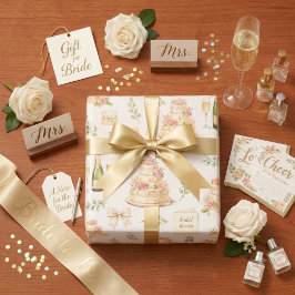Papel De Regalo Patrón de fiesta de despedida de soltera con lazos