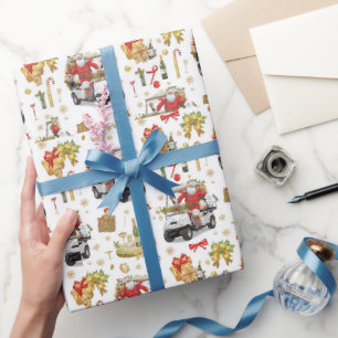 Papel De Regalo Patrón de fiesta de Navidad de golf «Let's Par-Tee