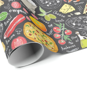 Papel De Regalo patrón de fiesta de pizzas frescas