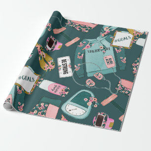 Papel De Regalo Patrón de fitness para niñas