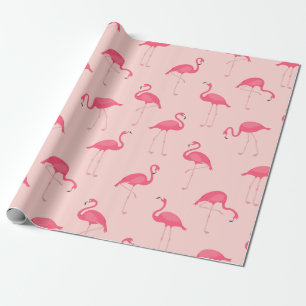Papel De Regalo Patrón de flamenco rosa acuarela tropical lindo