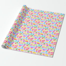 Papel De Regalo Patrón de flecha geométrica moderna multicolor vib