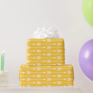 Papel De Regalo Patrón de flechas amarillas de girasol