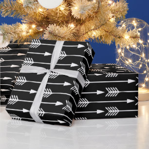 Papel De Regalo Patrón de flechas en blanco y negro
