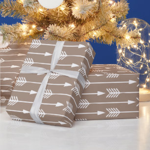 Papel De Regalo Patrón de flechas marrones