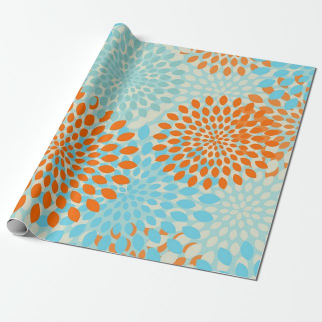 Papel De Regalo Patrón de flor (Desenrollado)