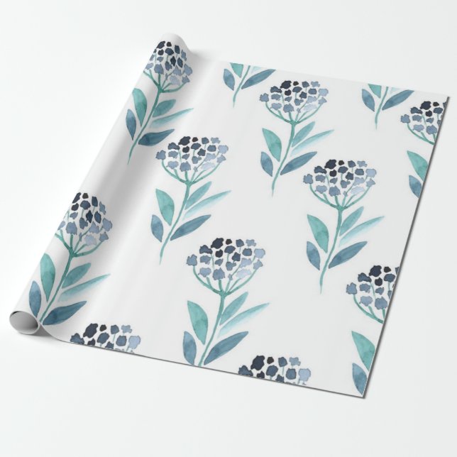 Papel De Regalo Patrón de flor (Desenrollado)