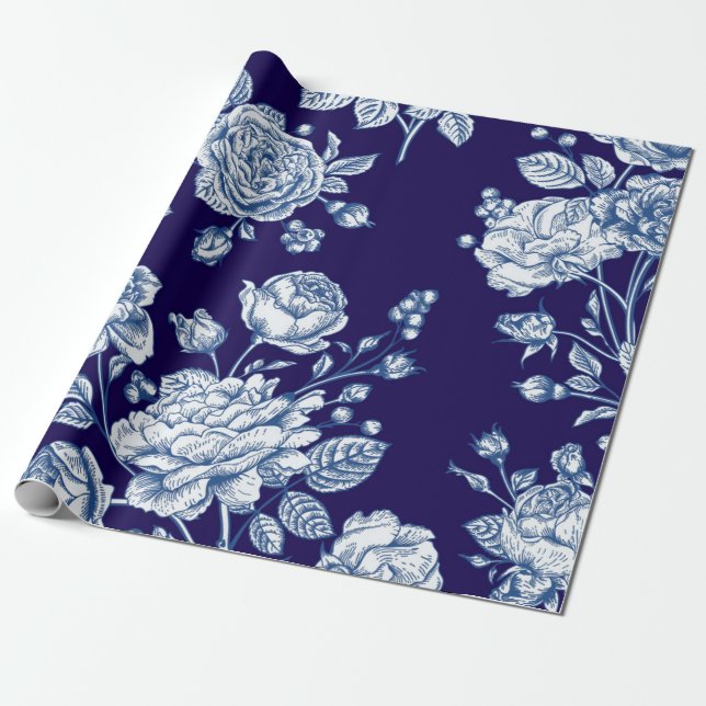 Papel De Regalo Patrón de flor (Desenrollado)