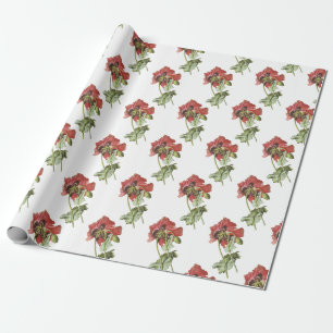 Papel De Regalo Patrón de flor de amapola