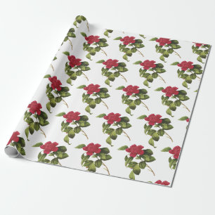 Papel De Regalo Patrón de Flor de Camelia