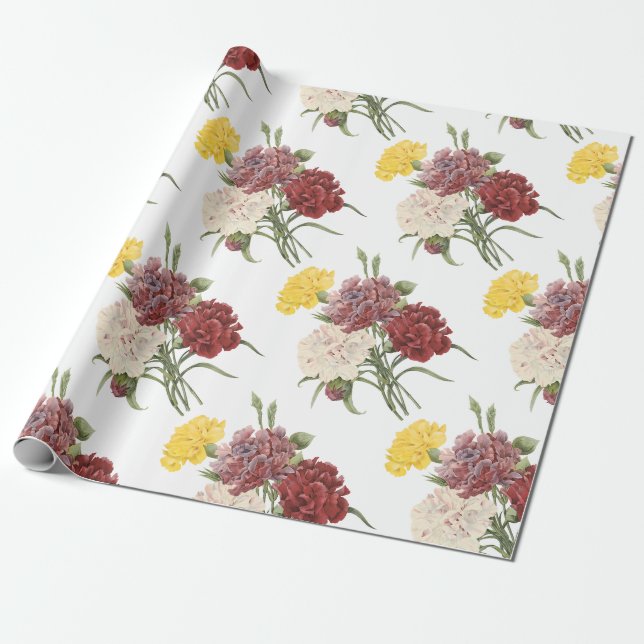 Papel De Regalo Patrón de flor de canal (Desenrollado)