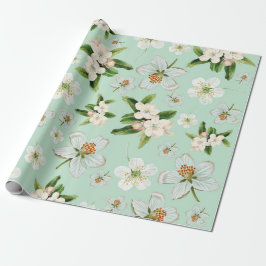 Papel De Regalo Patrón de flor de primavera vintage