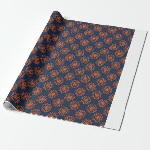 Papel De Regalo Patrón de Flor Geométrica Minimalista