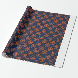 Papel De Regalo Patrón de Flor Geométrica Minimalista