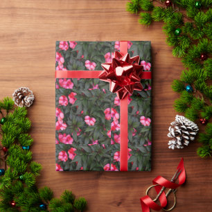 Papel De Regalo Patrón de flores de impatiens de Nueva Guinea de c